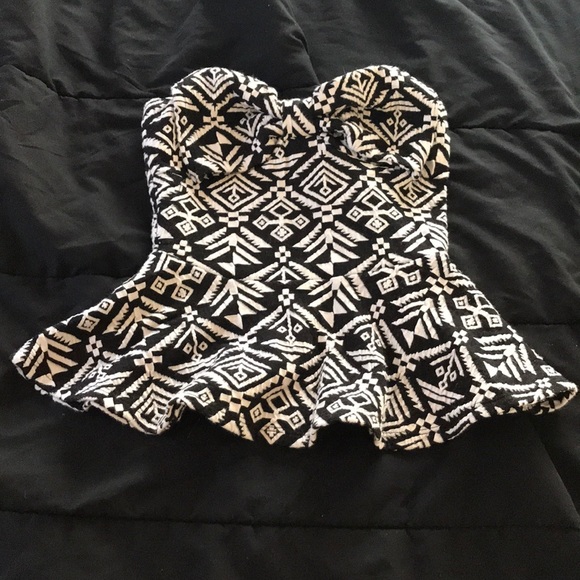 Elegant Peplum Tube Top - Picture 1 of 2